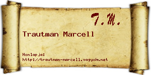 Trautman Marcell névjegykártya